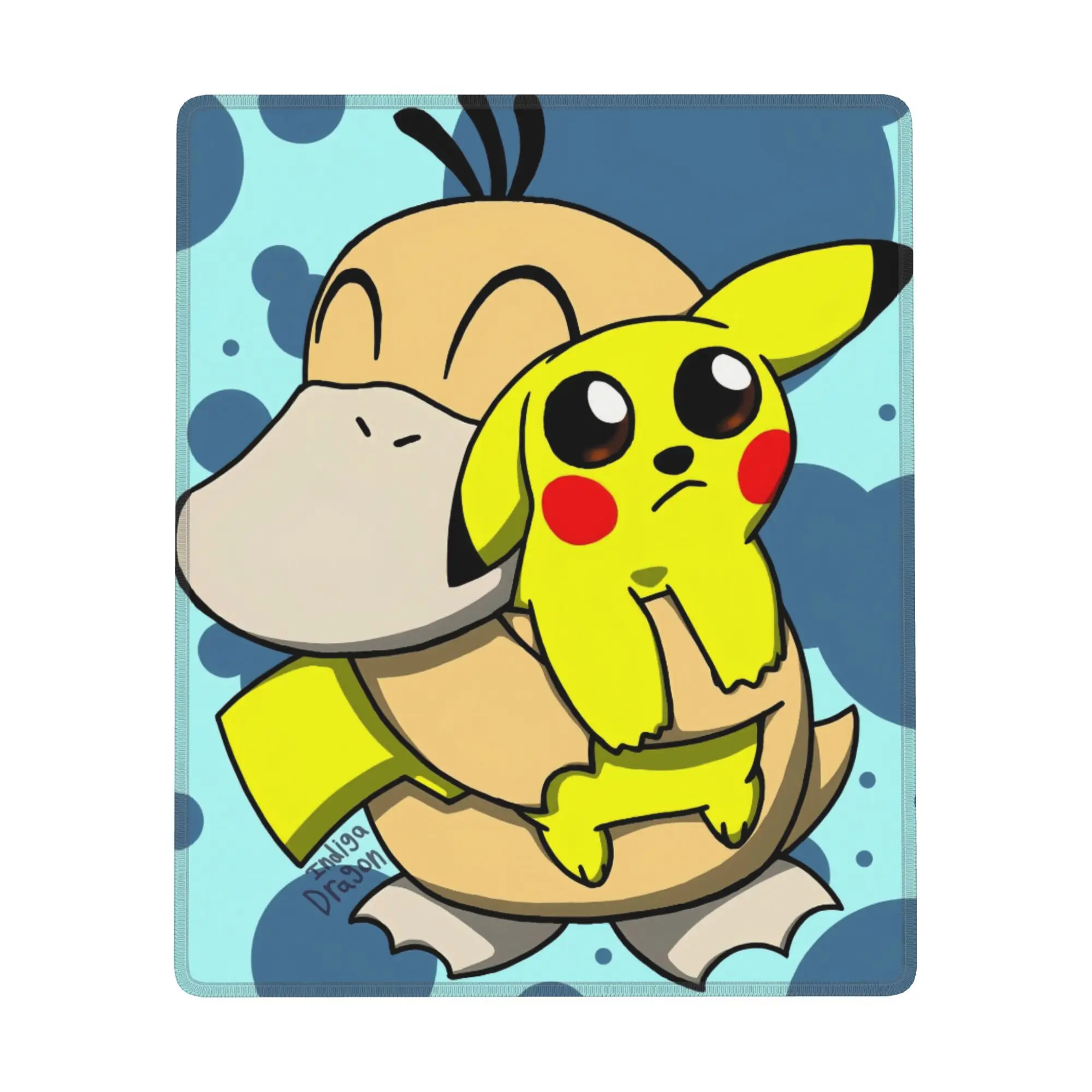 

Psyduck резиновый коврик для мыши, нескользящий настольный кожаный водонепроницаемый устойчивый к царапинам легко чистящийся коврик для ПК, ноутбука, рабочего стола