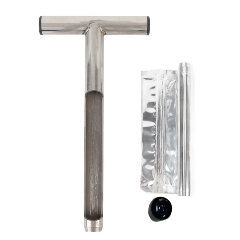Soil Sampler Probe With T Handle Stainless Steel Soil Probe Rod Soil Test Set With 2 Sample Bags For Plant Care Garden Farm
