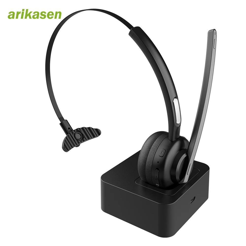 

Беспроводная Bluetooth-гарнитура с микрофоном (шумоподавление), гарнитура Trucker с одним ухом и функцией отключения звука Гарнитура с четким звуком