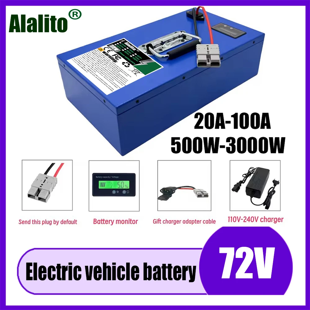 

Air fast transportation New Full Capacity Power 18650 Lithium Battery 60V 20AH-100AH Lithium Battery Pack Suitable for 250-3000W