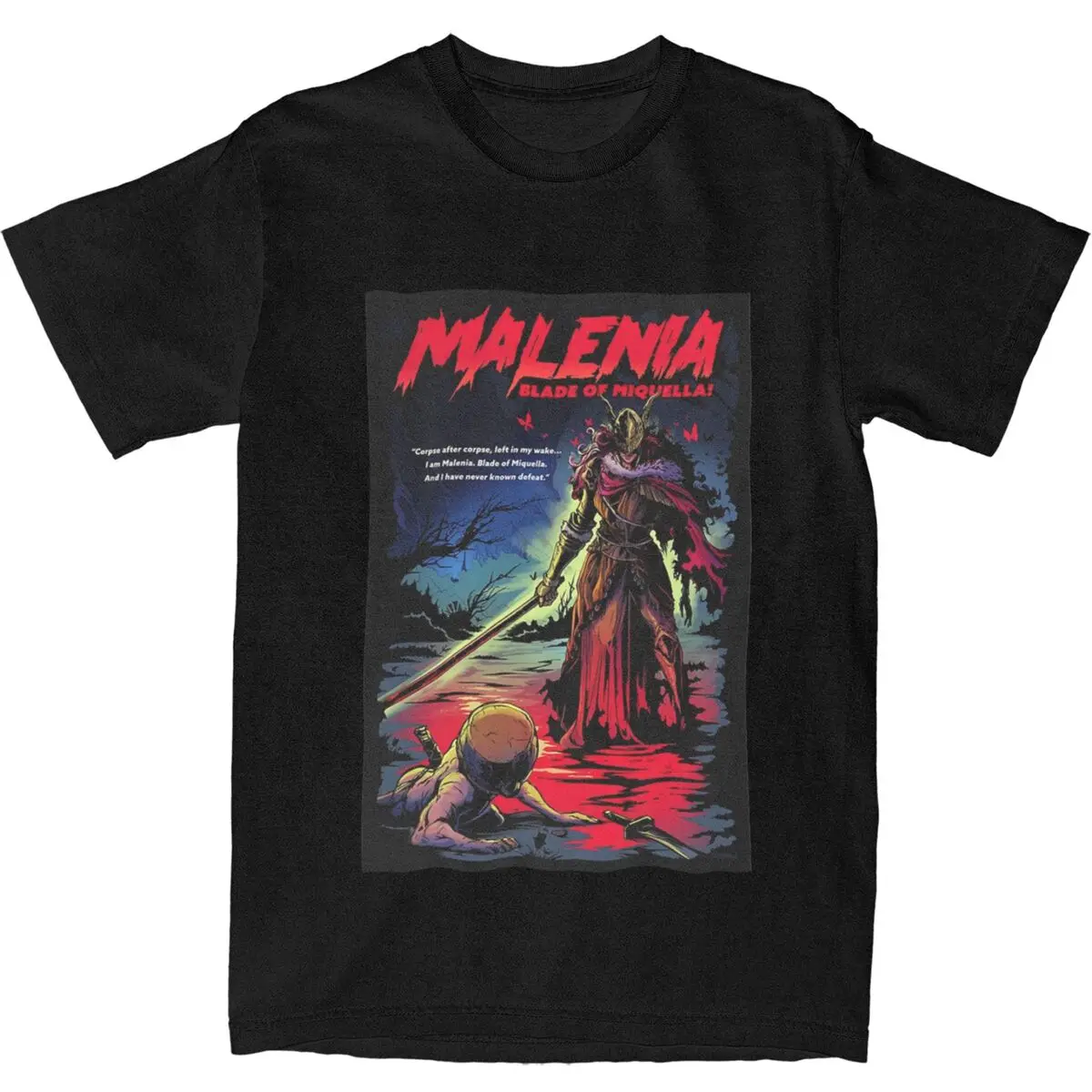 Men Women's T-Shirt Malenia Blade Of Miquella T Shirts Novelty Video Game Summer Tee Shirt Vintage Design 100 Cotton Tops Gift