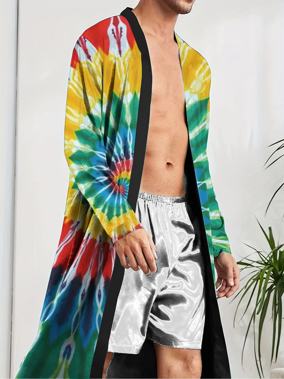 1pcs Men's Robes 2026 Spring/Summer Breathable Graphic Robes 3D Printed Funny pajamas robe Men's bathrobe Bathrobe man