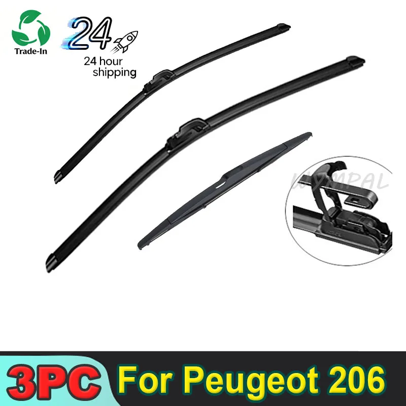 

Для Peugeot 206 хэтчбек 2001-2006 2002 2003: Комплект щеток стеклоочистителя (передний и задний) 26"+16"+14"