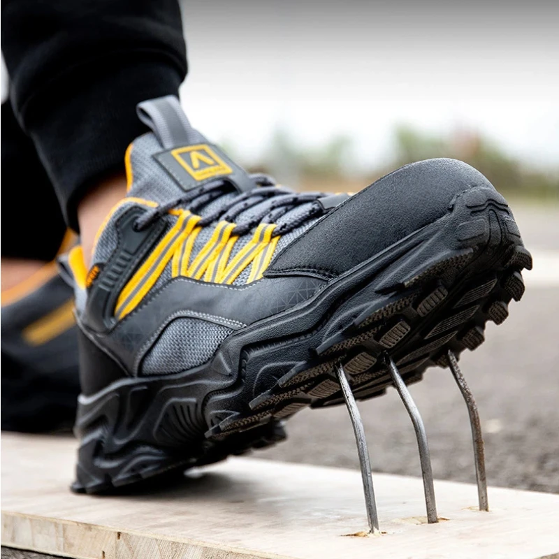 

Рабочие защитные ботинки унисекс (размеры 36-48) для горнодобывающей промышленности и активного отдыха, с металлическим носком и кевларовой стелькой, защита от ударов
