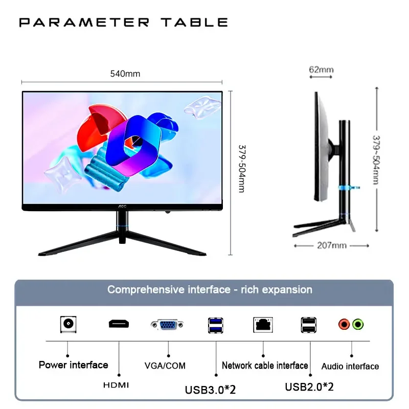 YUNYI OEM AOC Brand All in One PC 24 Inch Core i7 1260P DDR4 16GB 512GB SSD Komputerowy zestaw All in One PC z akumulatorem UPS