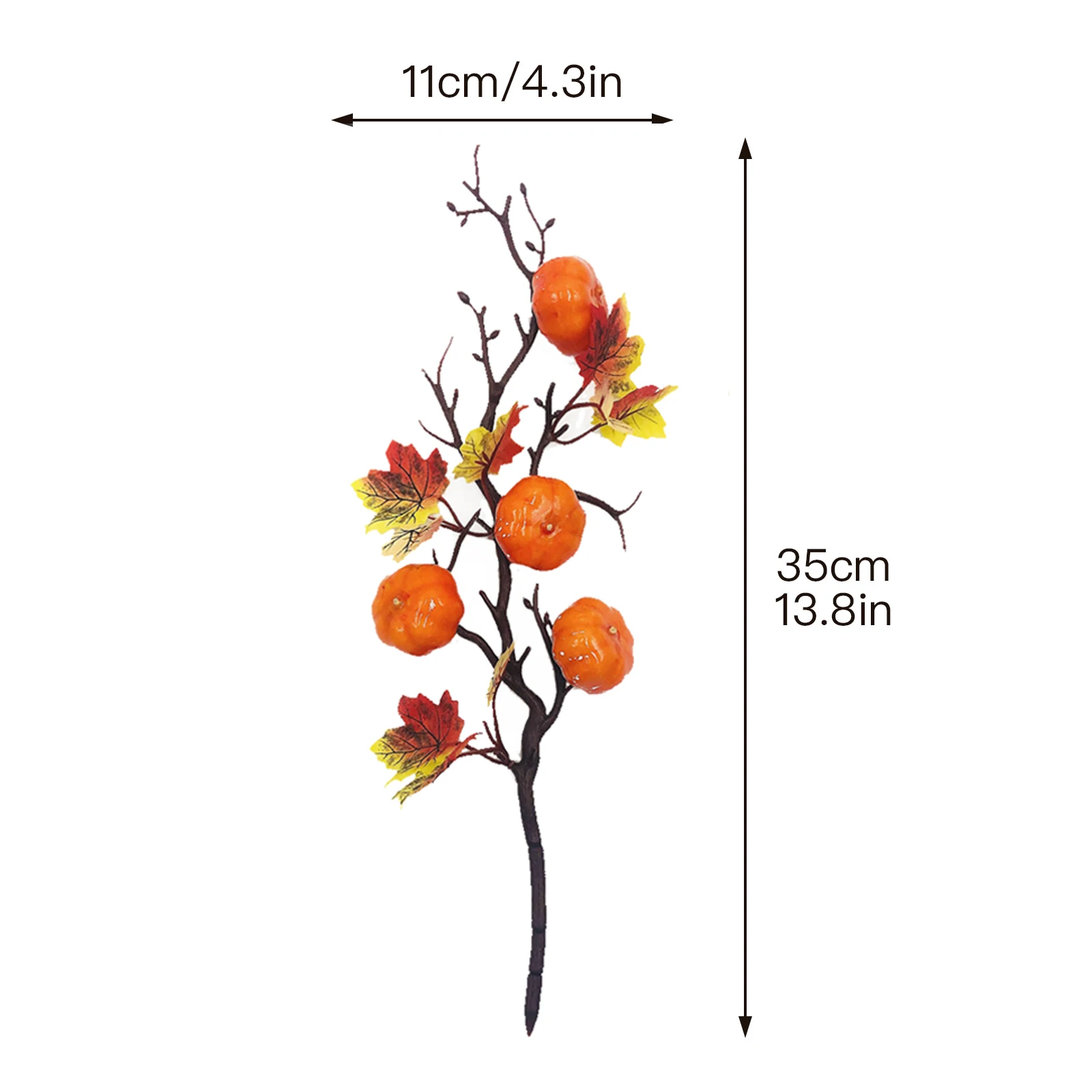 Simulation Acorn Cutting Fake Pumpkin Branch Handle Artificial Flowers Pumpkin-foam Branch-plastic Thanksgiving Harvest