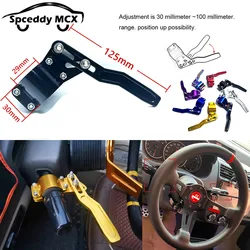 Neo Chrome Burn Blue Aluminum Car Turn Signal Lever Extender Steering Wheel Turn Rod Position Up Kit Sport Wheel Extend Lever