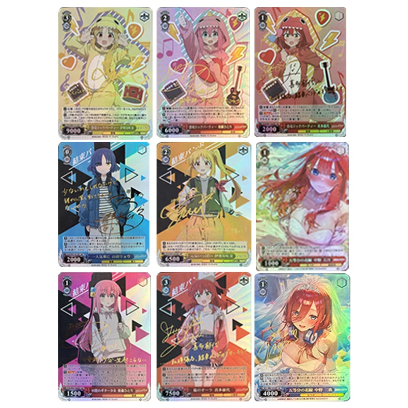 Japanese Anime Goddess Story Nakano Nino Ijichi Nijika Nakano Ichika Collectible Cards Christmas Birthday Gift Children's Toys