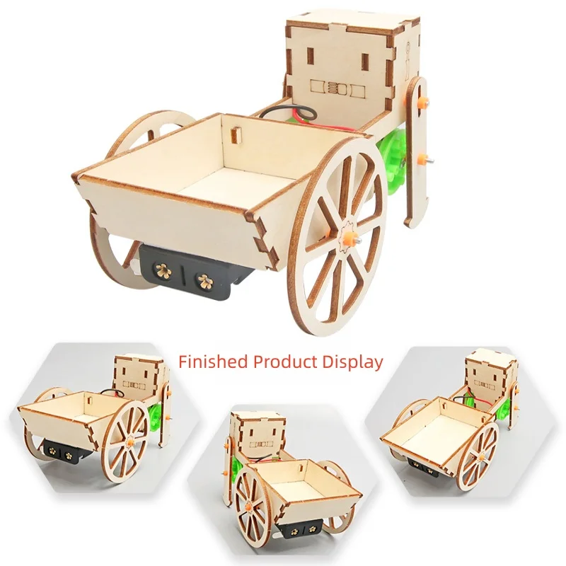 

Robot Push-Pull Cart Wood DIY Model Teaching Learning Stem Project Kid Science Education Experiment Education Toy Assemble Kit