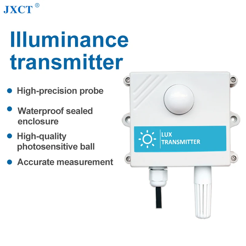 4-20ma smart indoor analog lux sensor light level sun brightness illuminance light intensity sensor with rs485