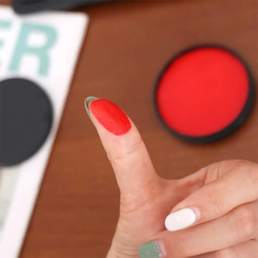 Clear Stamping Mini Fingerprint Ink Pad For Notary Anti-Fake Thumbprint Ink Pad Quick-drying Red Color Signing Inkpad Contract