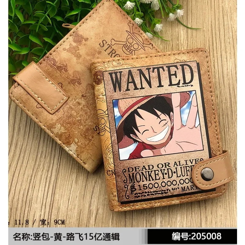 ONE PIECE Anime Wallet Monkey D Luffy Roronoa Zoro Portgas D Ace Cartoon Pattern Zipper Wallet Fashion Birthday Gifts