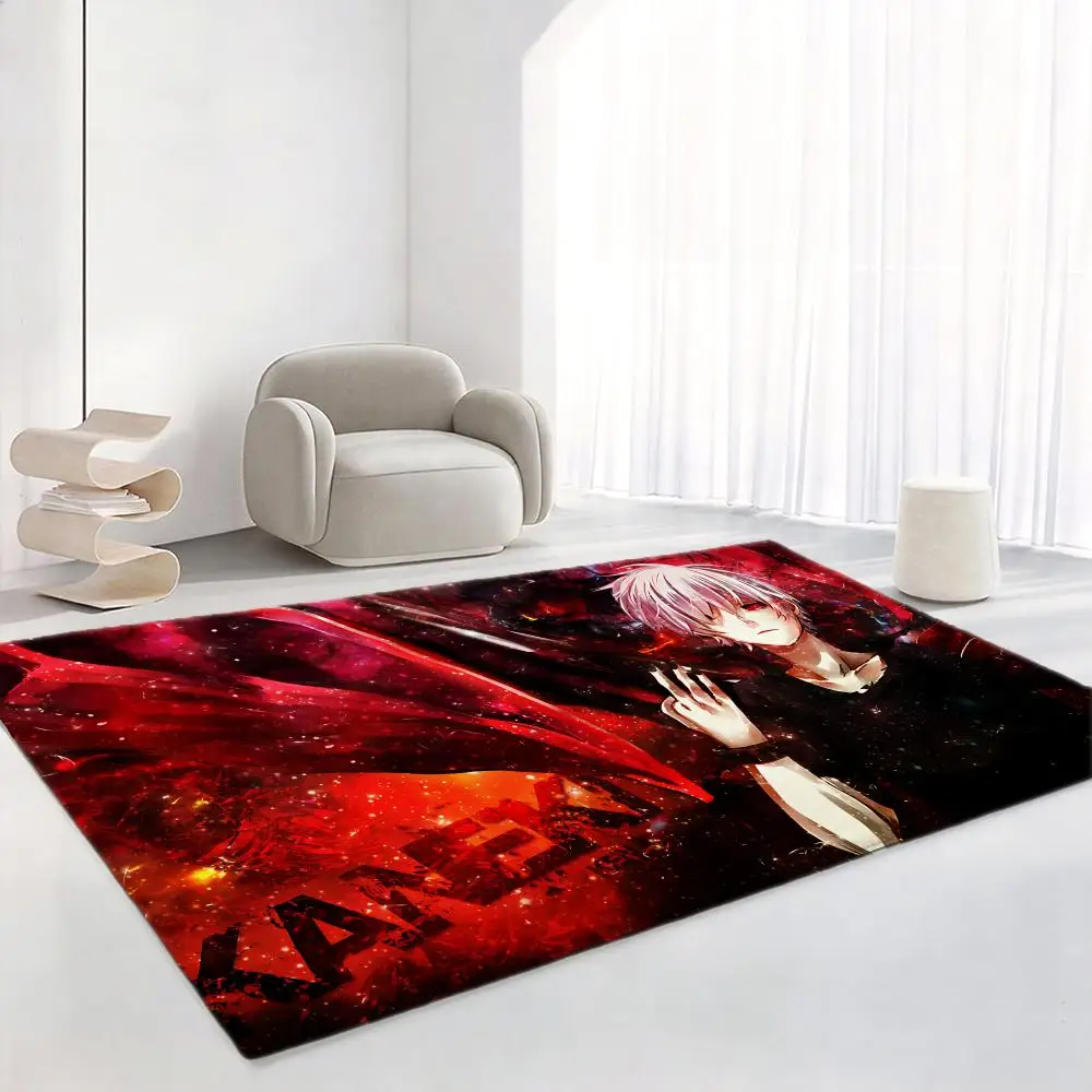 Dark Fantasy Anime T-Tokyo Ghouls Floor Mat Soft Thickened Flannel Door Mat Non-Slip Living Room Rug Home Decor