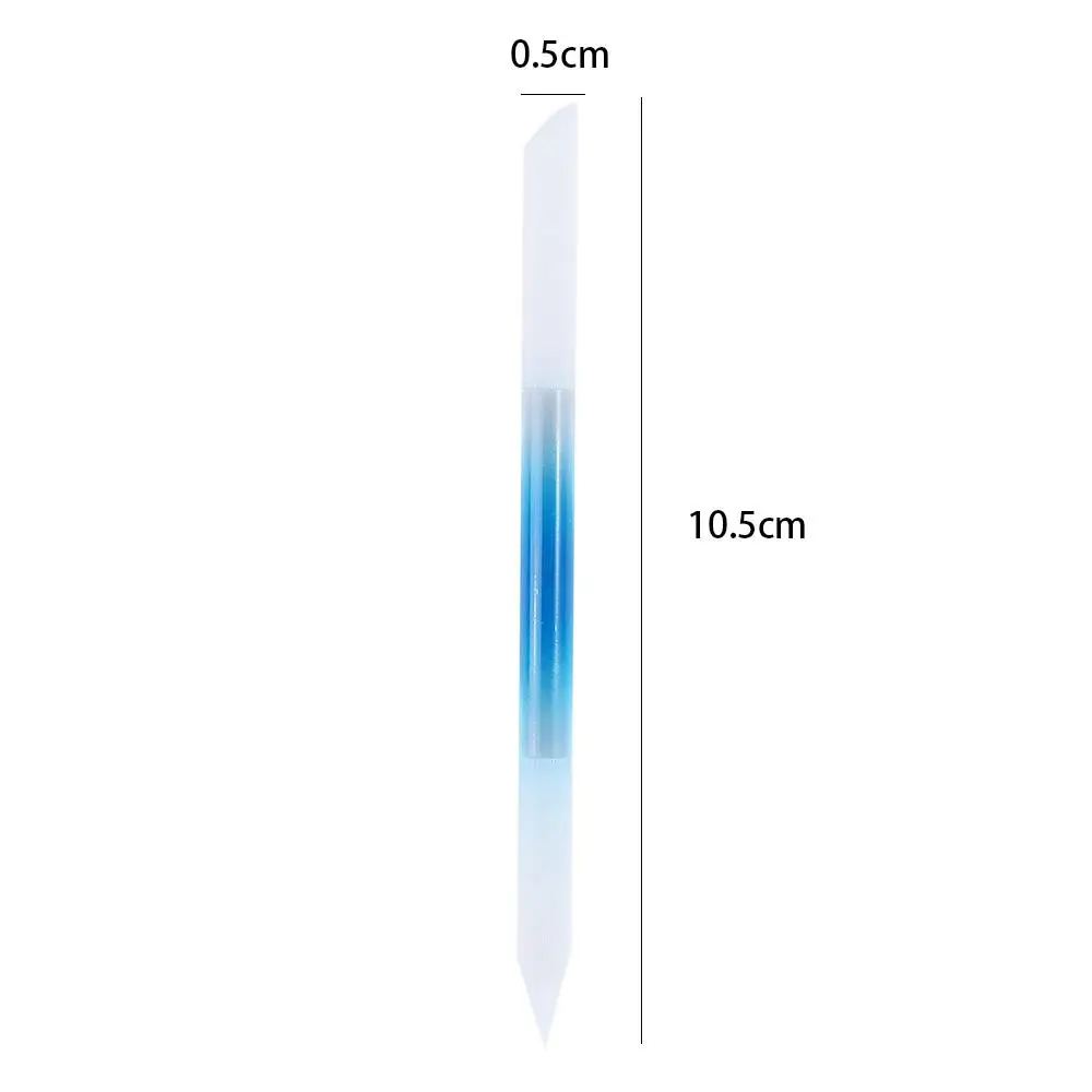 التدرج اللون مسمار تلميع مسمار أدوات الرسم عدم الانزلاق مزيل الجلد الميت باديكير أداة الزجاج انتهازي للبشرة مزدوجة الوجهين ملف الأظافر