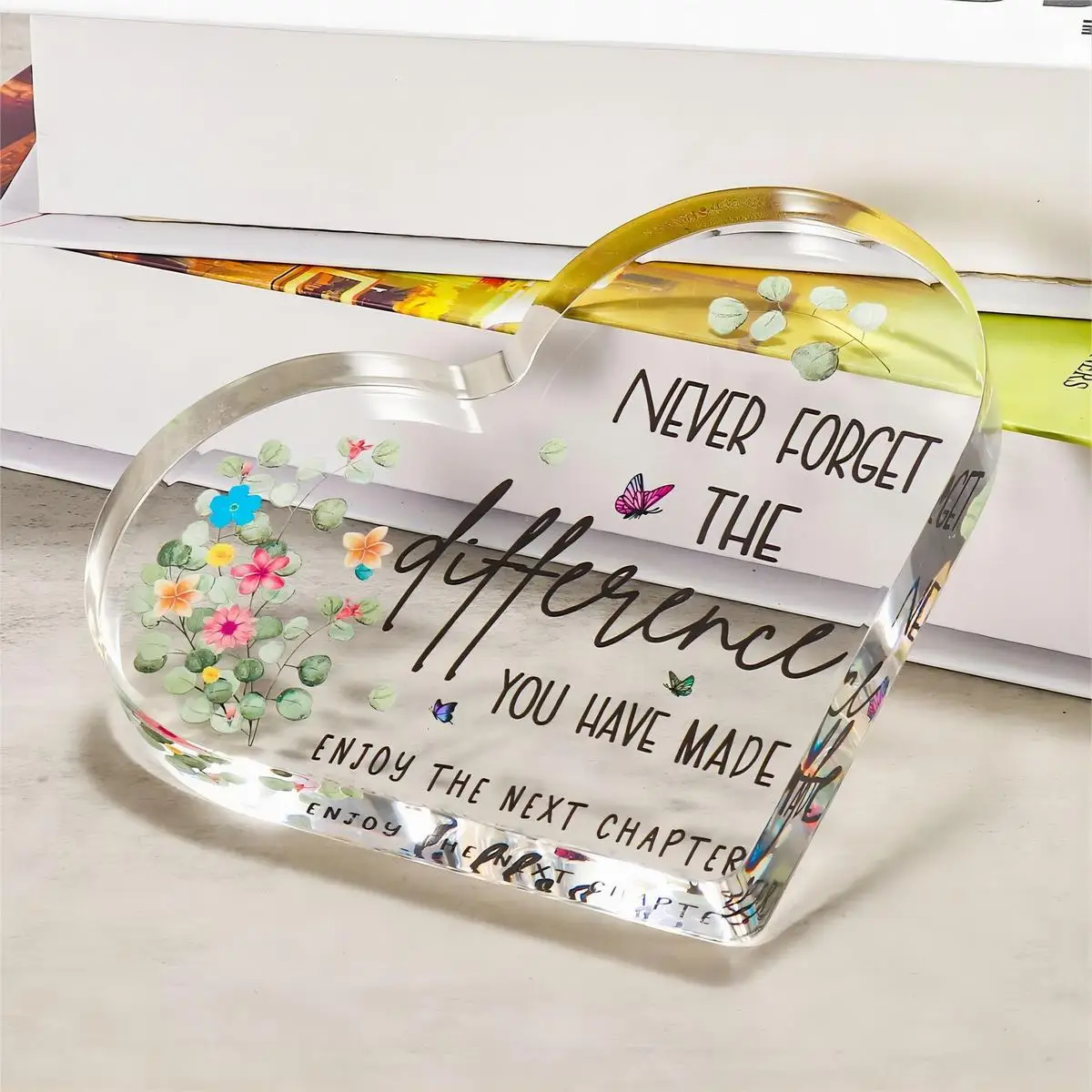 هدية شعار على شكل قلب للزملاء من الأكريليك ، ديكور مكتب مكتب ، تذكاري ، استقبال ، هدية وداع #3