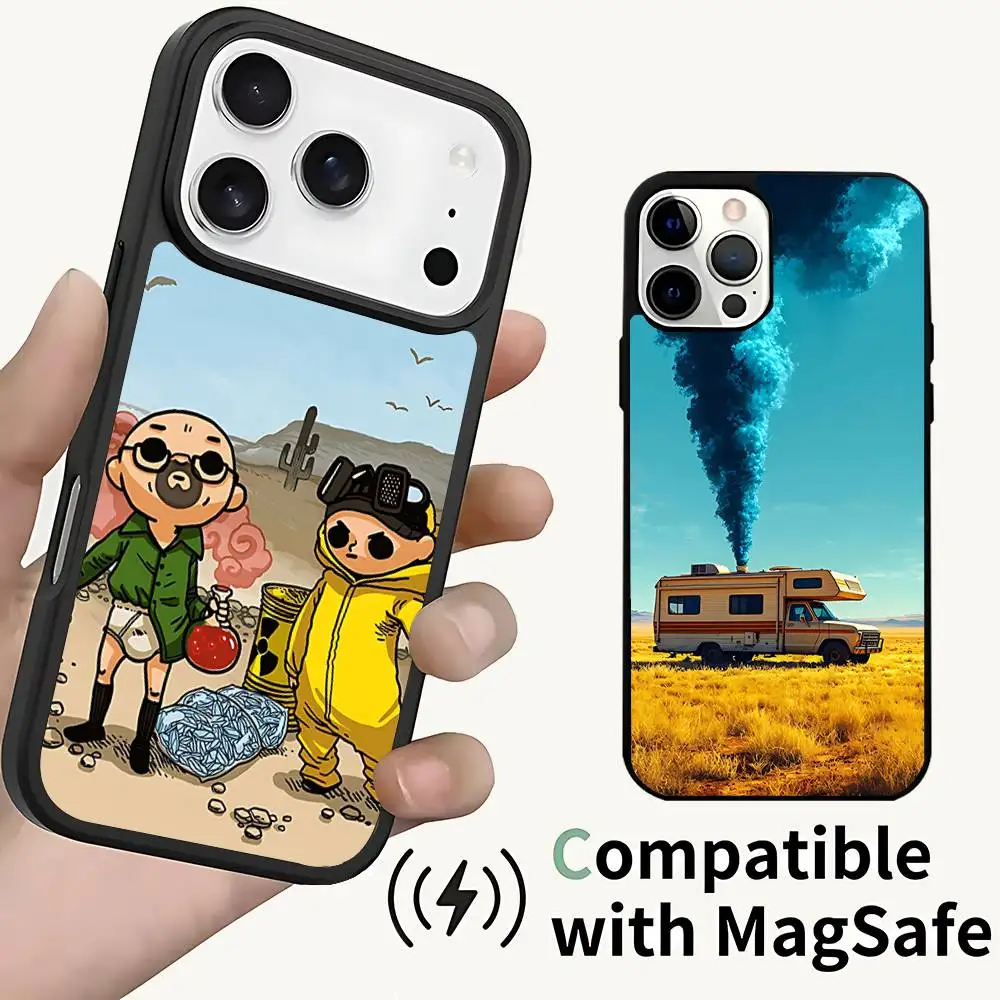 

B-Breaking B-Bad TV Phone Case For iPhone 17,16,15,14,13,12,11,Pro,Max,Plus,Mini,SE4,E Magnetic Magsafe Wireless Charging