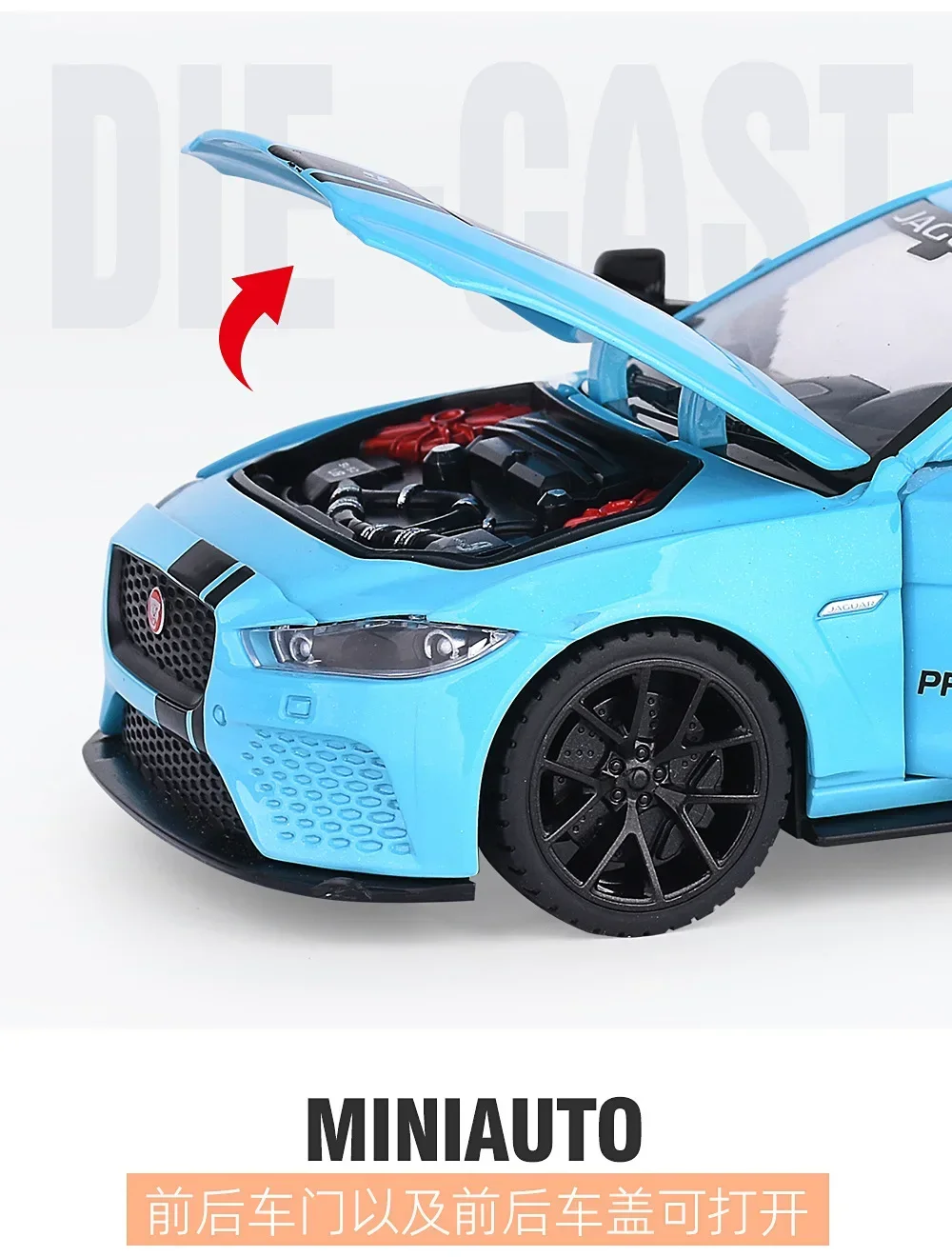 1:24 Jaguar F-pace svr sports car High Simulation Diecast Metal Alloy Model car Sound Light Pull Back Collection Kids Toy Gifts