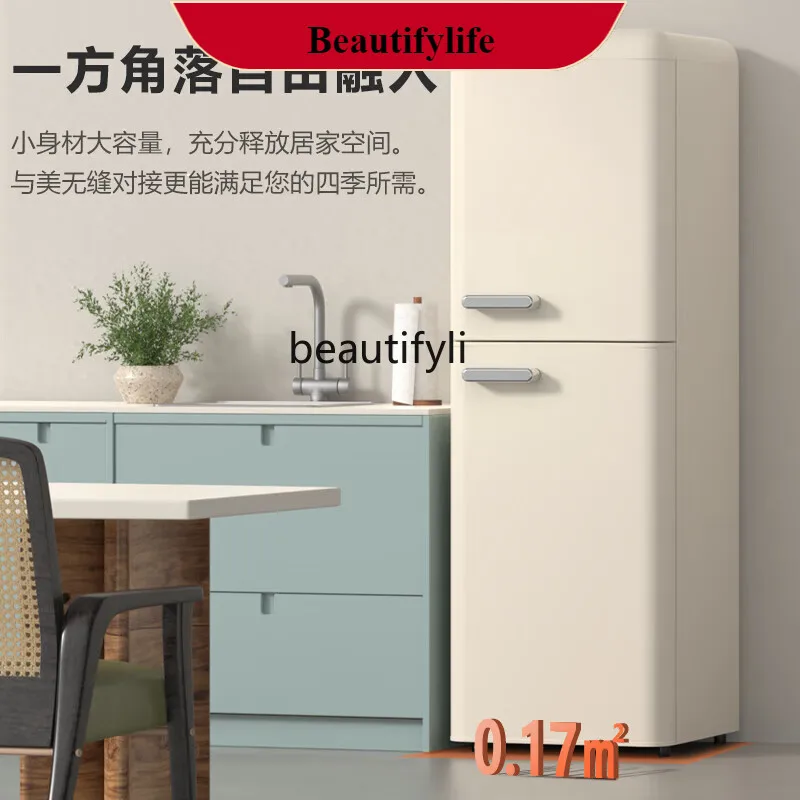 

E132 Refrigerator large-capacity American small household double-door refrigerated and frozen dormitory energy-saving refrigerat