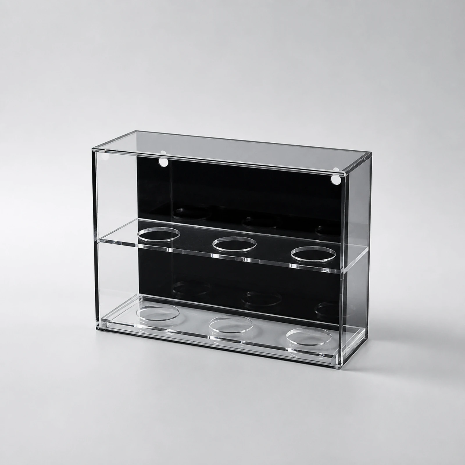 Baseball Display Box with Acrylic Stand 6-Ball Baseball Display Case with Stand Wall-Mount Dust-Resistant for Collectors