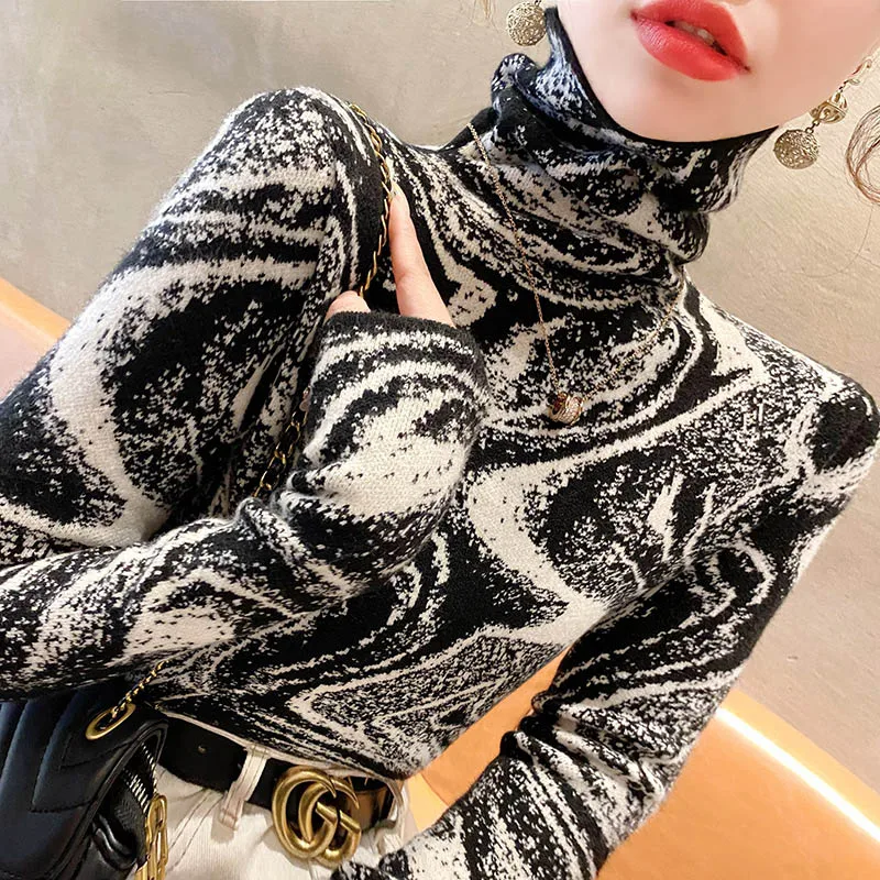 Early Spring Women Chic Inside Sweaters Tops Women Clothing Soft Elasticity Knitwear Fashion Slim All-match Knitted Pullovers