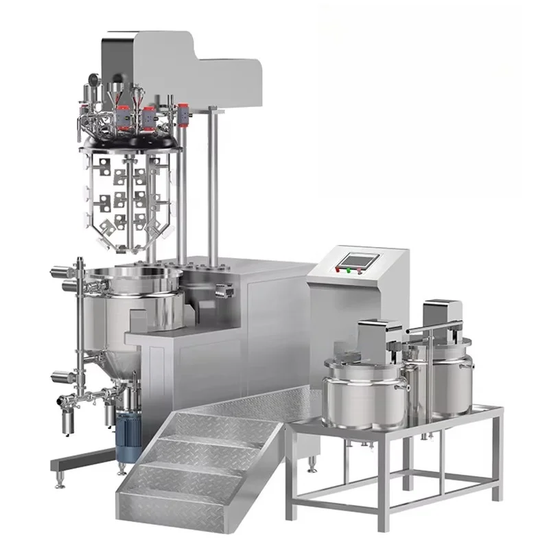 Customized Large Capacity 100L Vacuum Emulsifying Homogenizer Mixer Food Processing Machine