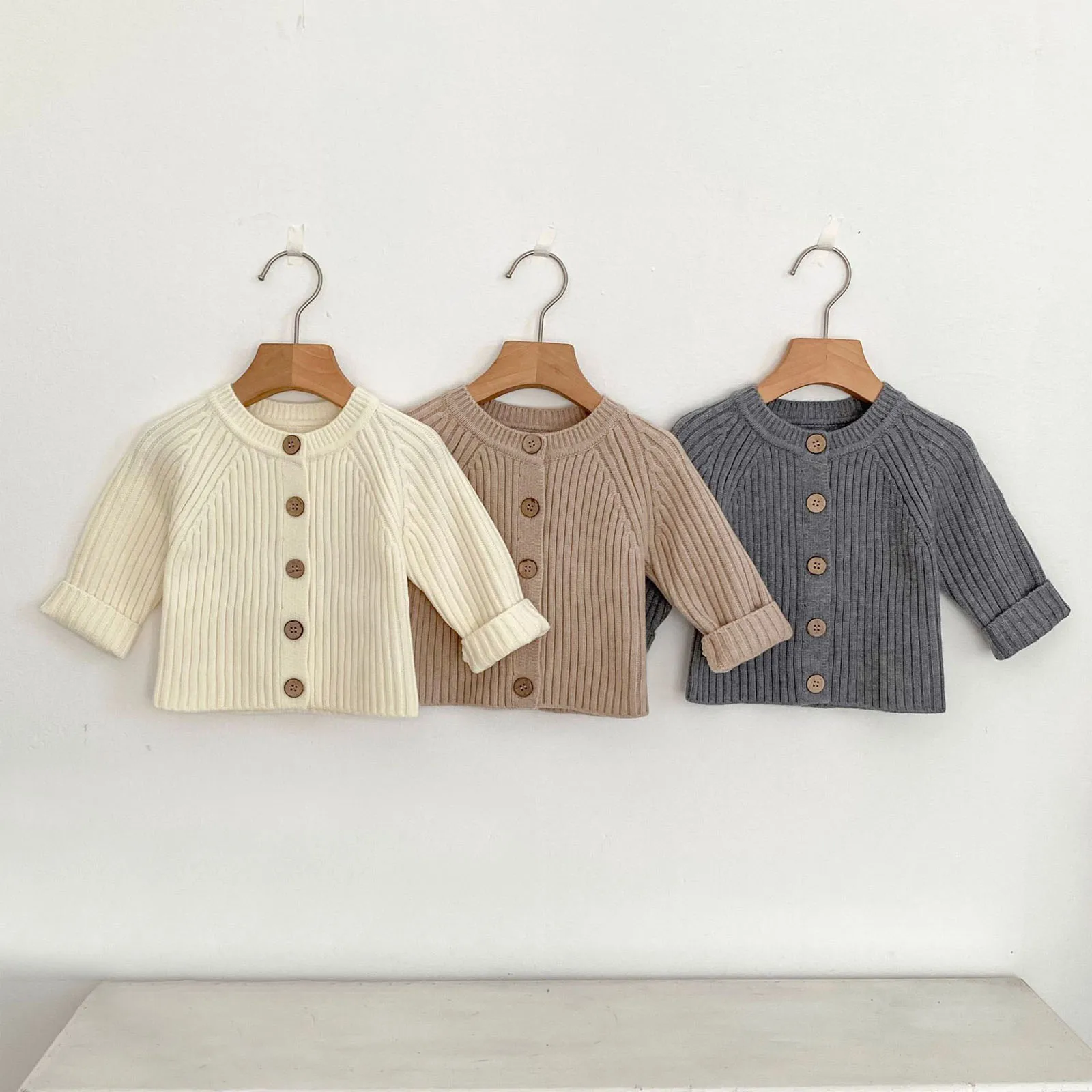 Dziecięce swetry rozpinane z długim rękawem dla chłopców i dziewczynek, jesienno-zimowe, codzienne, prążkowane, dzianinowe kurtki, odzież wierzchnia, odzież domowa, streetwear