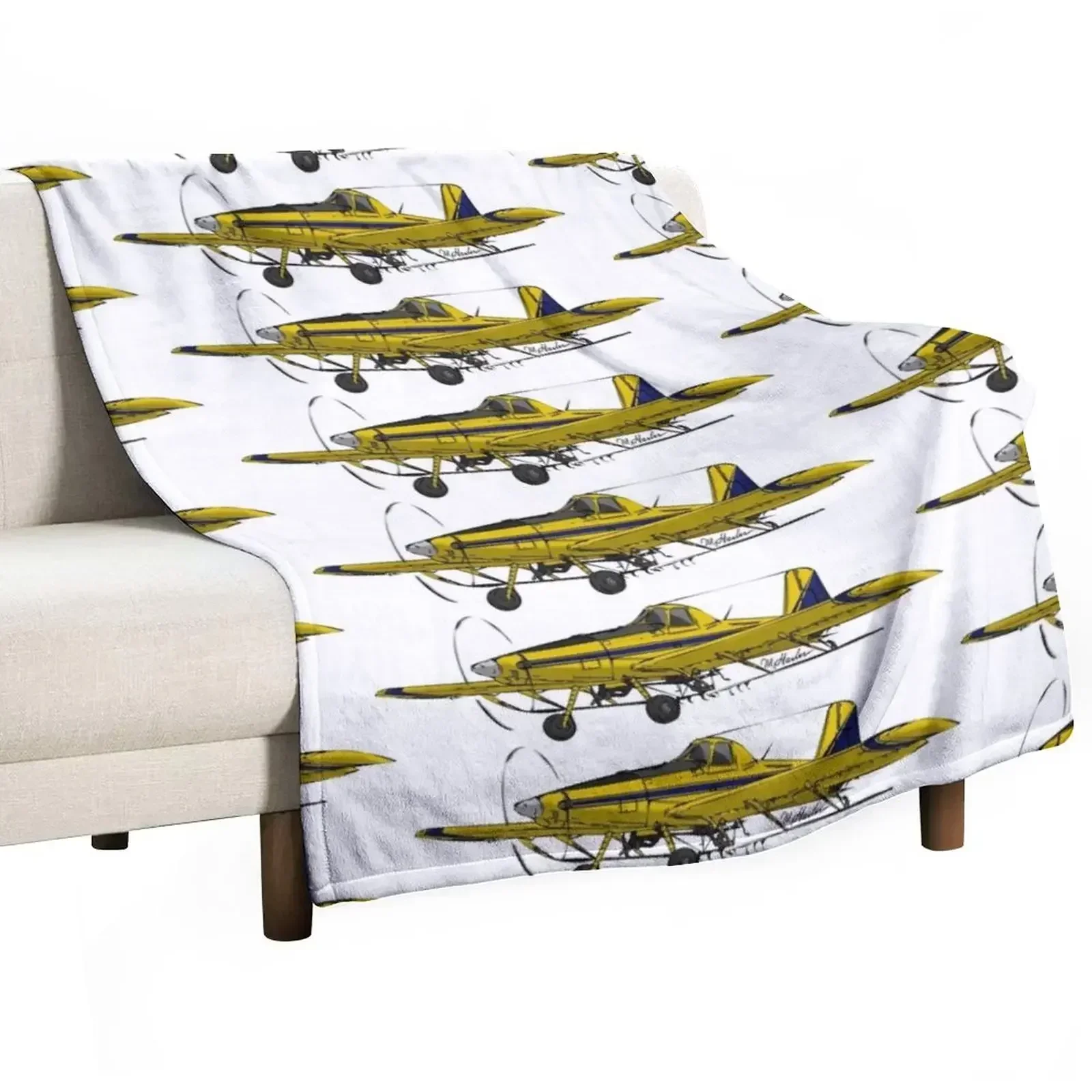 Crop Duster Throw Blanket Giant Sofa Plaid Beach funny gift Blankets