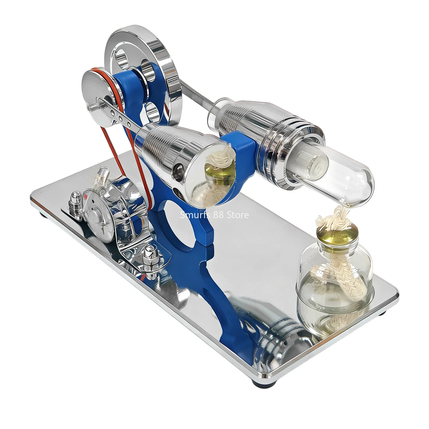 محرك ستيرلينغ محرك بخاري نموذج مولد صغير مضيئة توليد الطاقة نموذج لعبة مجسمة تجربة الفيزياء العلمية #4