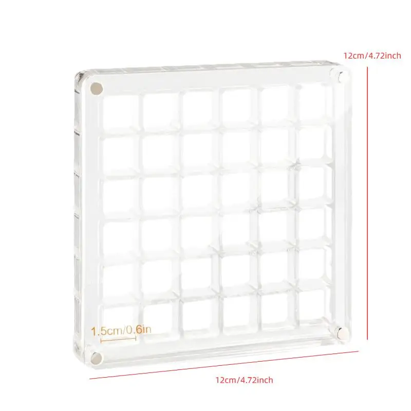 1Pcs 36 Grids Compartment Acrylic Magnetic Seashell Display Box Seashell Display Diamond Storage Box Small Craft Organizers