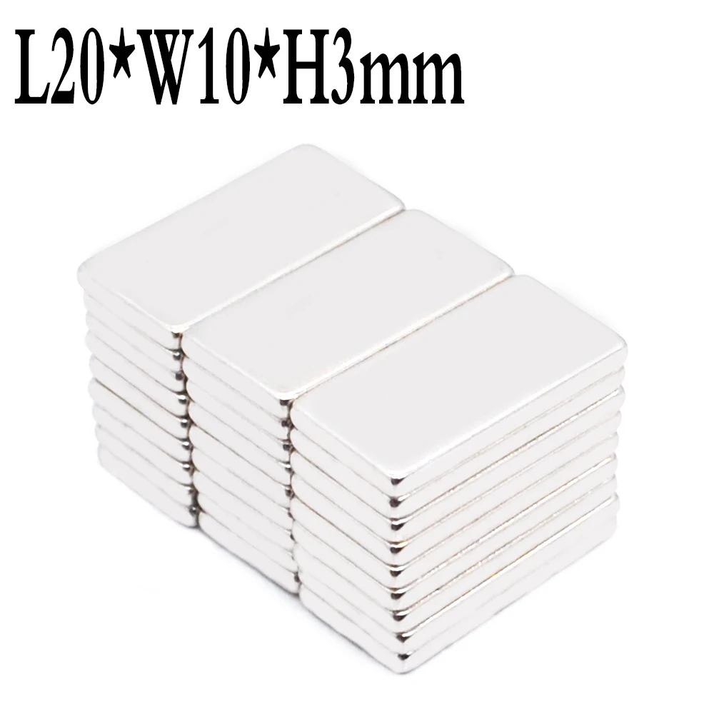 10pcs Rectangular strong magnet 40x10x3mm 20x10x3mm 50*10*3mm 30x10x3mm 60x10x3mm strong magnet magnet imanes new magnet    2023