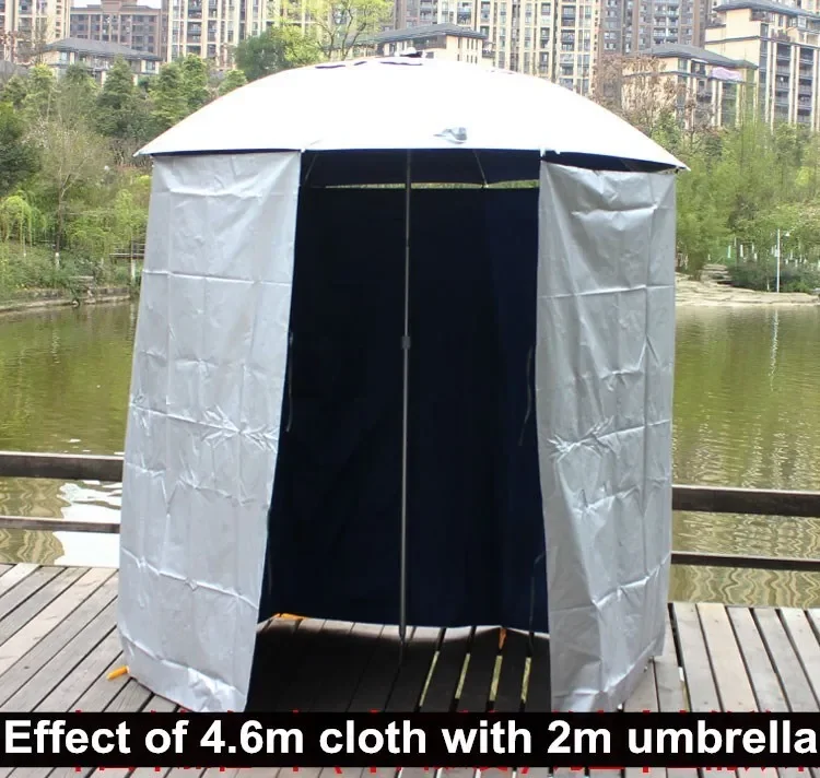 Outdoor Fishing Umbrella with Wall Cloth Suit Windproof Waterproof Sunscreen Rain-proof Camping Fishing Beach Umbrella Accessory