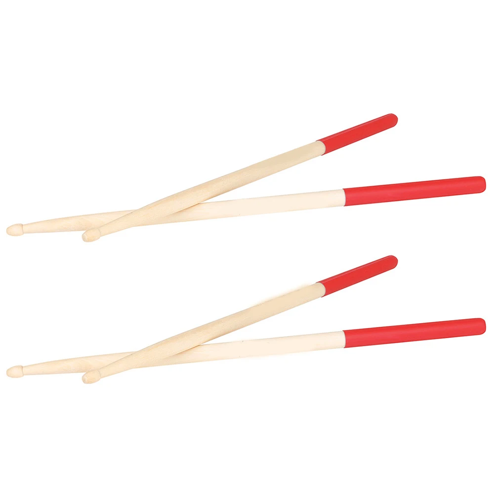 

2Pairs Maple Wood Drumsticks Compact Design Perfect for Rudiments Technique Practice Drum Sticks Drumsticks for Adults