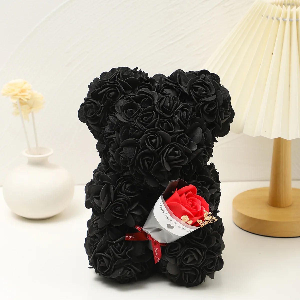 Trageblumenstrauß aus Schaumstoff mit Rosen-Teddybär. Ideal für Hochzeiten, Muttertag, vielen Dank für Krankenschwestern/Lehrer oder andere Feiern!