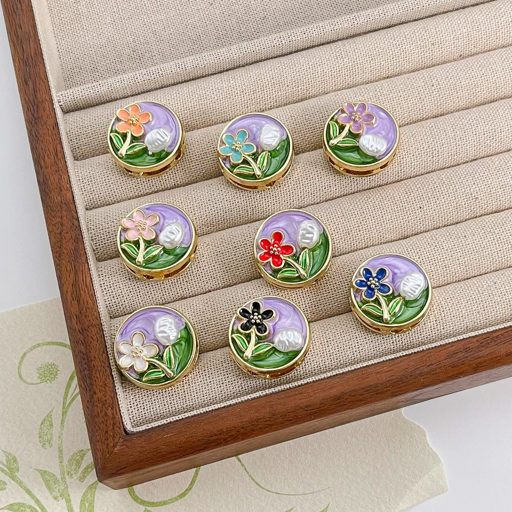 Cordial Design 30Pcs 21*21MM Alloy Beads/Hand Made/DIY Beads/Paint Effect/Round Shape/Jewelry Findings & Components #19474