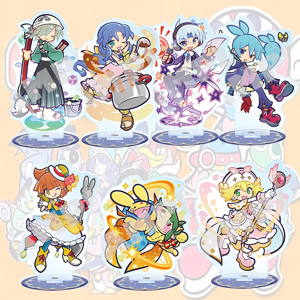 Figura Acrílica de 15cm del Anime Puyo Puyo Quest, Impresión HD de Amitie Schezo, Regalo para Fanáticos, Decoración de Escritorio, Llavero, Rio Carnival