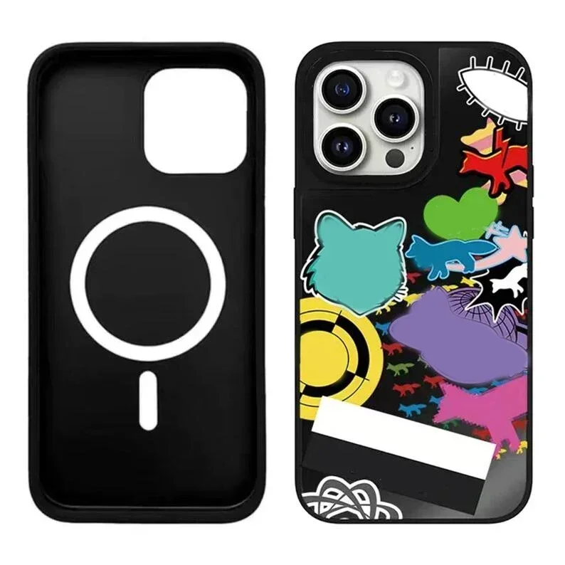 

MagSafe Mirror Surface Animal Phone Case Cover for iPhone 11 12 13 14 15 Pro Max Case for iPhone 15 ProMax