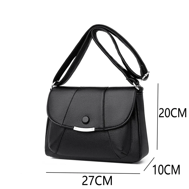 

NEW Solid Color Genuine Leather Women Square Handbags Wide Strap Female Shoulder Cross Body Brand Designer Cowhide Bag WT431