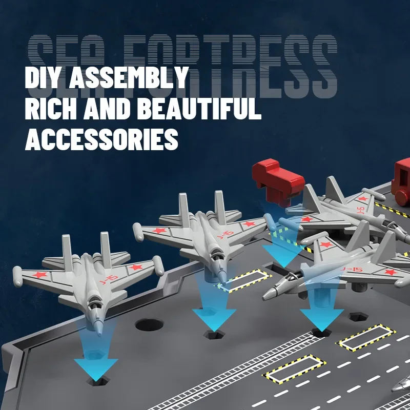 VEVLO New 2.4G RC Aircraft Carrier Warship Model High Speed Electric Speedboat Kids RC Ship Toy Boys Christmas Gift