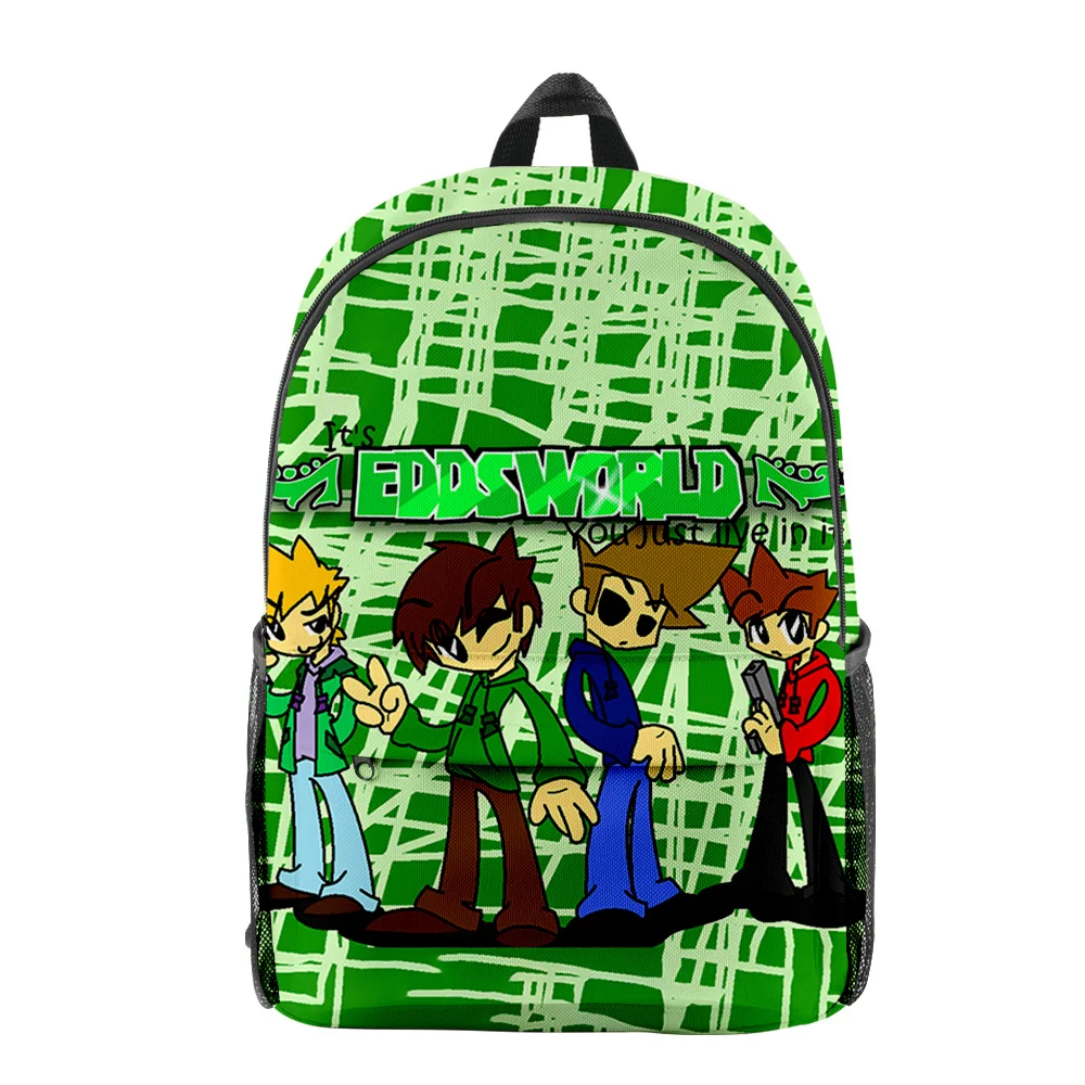 

Popular Youthful eddsworld Student School Bags Notebook Backpacks 3D Printed Oxford Waterproof Boys/Girls Funny Travel Bags