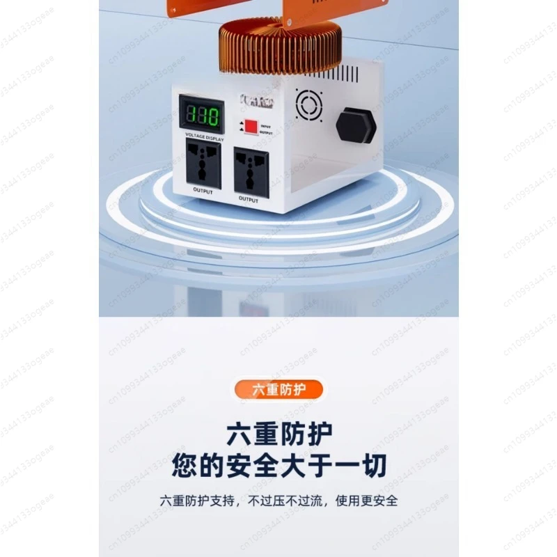110V to 220V Transformer 200W-500W, 220V to 110V Converter for 100V-120V US Standard view 3
