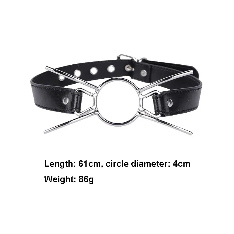 New Oral Fixation PU Leather Bondage Mouth Gag Spider X Style Flirting O Rings Open Mouth Gag Adult Games Sex Toys For Women Men