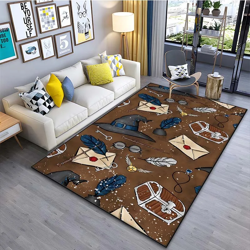 Magic Props Pattern Magic Hat Wand Floor Rug 15 taglie soggiorno camera da letto comodino bagno tappetino Area tappeto tappeti Room Decor