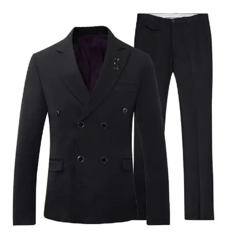 Latest Design 6 Colors Men Wedding Tuxedos Groom Tuxedos Men Business Dinner Prom Blazer 2 Piece Suit (Jacket+Pants)