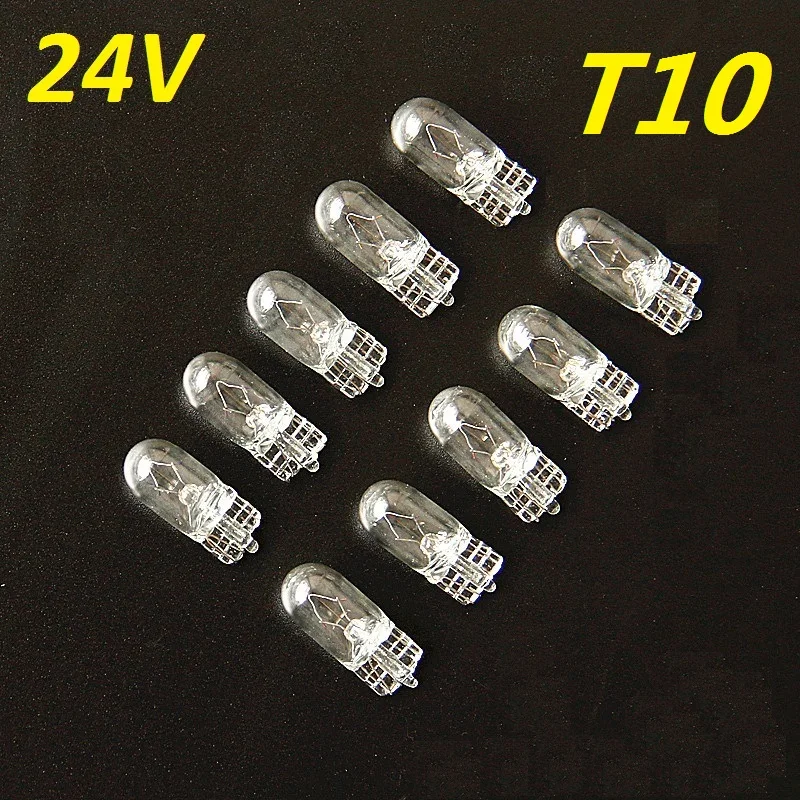 24V 10pcs 30 pcs 50pcs T10 194 168 W5W halogen Bulb warm White Width Lights Clearance Light License Plate Lamp
