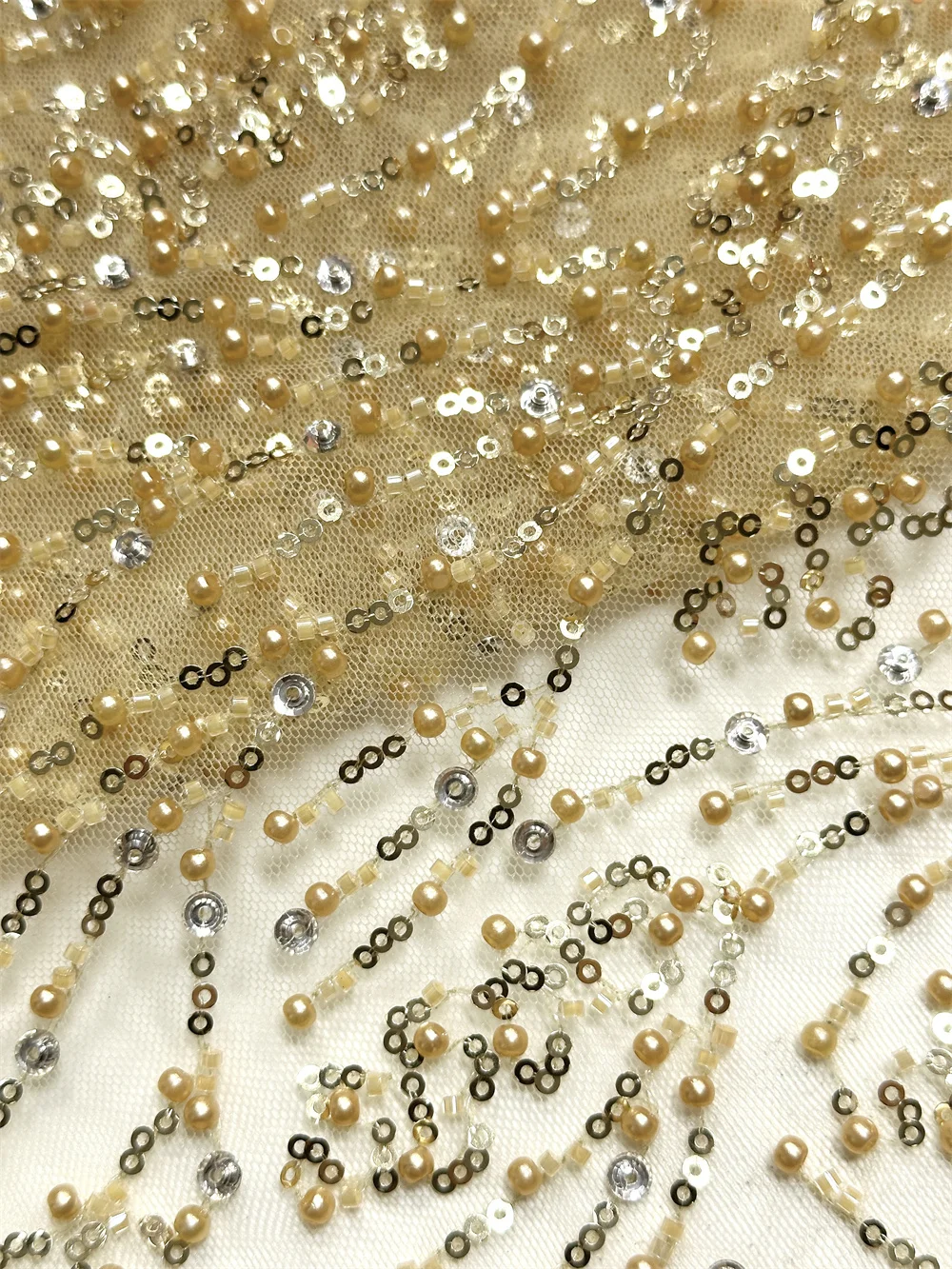 Red Luxury African Lace Fabric 2026 High Quality Sequins Beads Lace Fabric For Nigeria Wedding French Net Lace Fabric Christmas