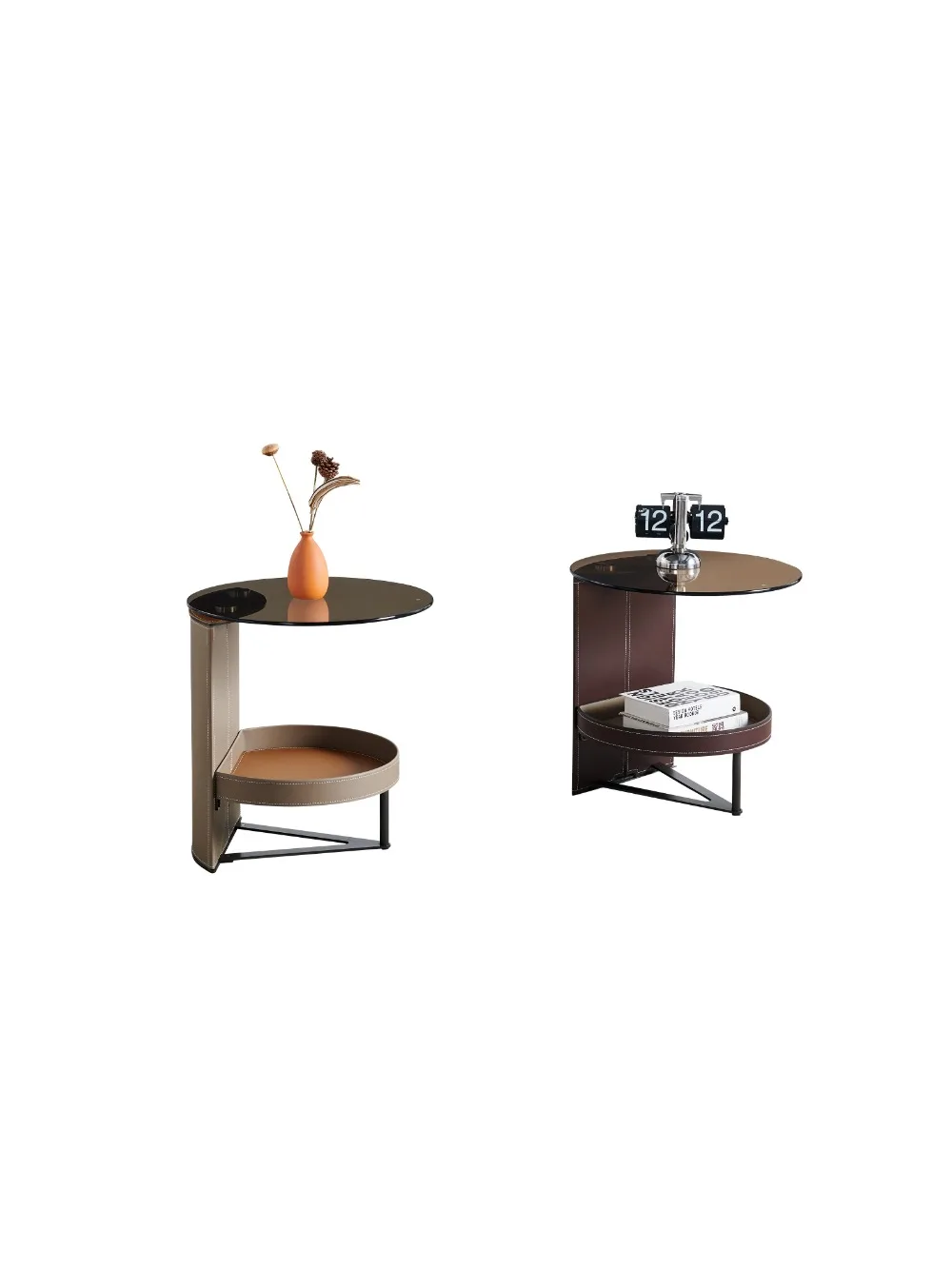 

#Modern Minimalist Leather Side Table Small Coffee Table and Nightstand for Bedroom or Balcony for Villa or Hotel