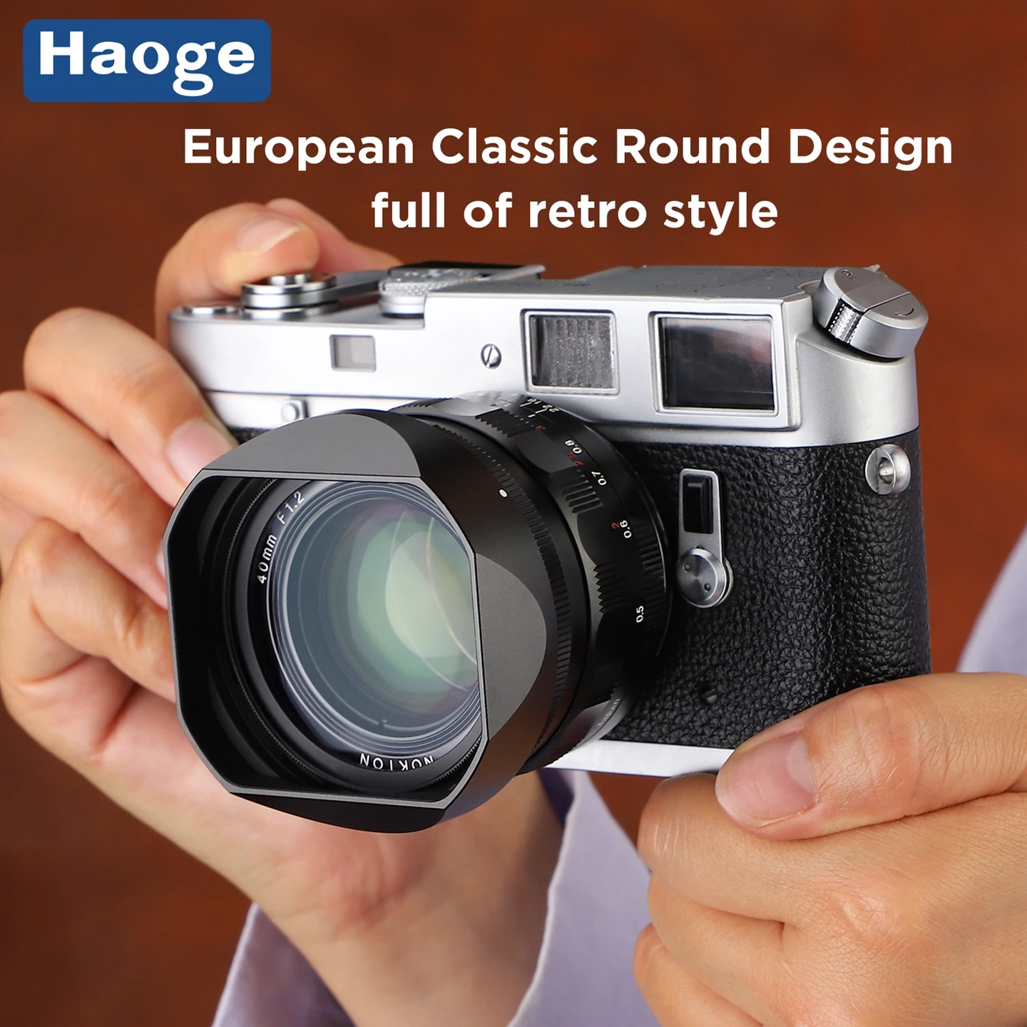 Новая металлическая квадратная бленда Haoge для объективов Voigtlander Nokton Aspherical ASPH 40mm f/1.2 VM, 35mm f1.2 II/III VM, 50mm f1.2 VM