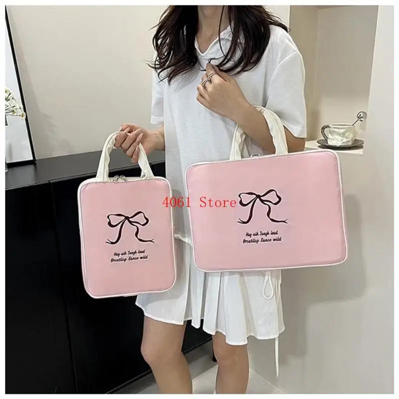 Máy tính xách tay Túi tay áo máy tính có tay cầm Bowknot Máy tính xách tay Vỏ máy tính mỏng Túi xách tay Túi tay áo