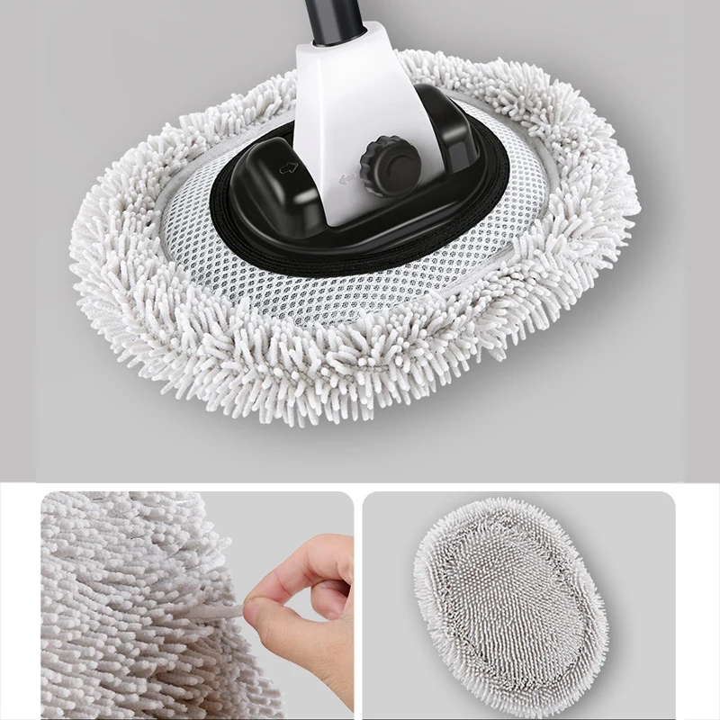 Car Cleaning Brush Mop Kit Wash Brush Chenille Microfiber Car Wash Brush Telescopic Long Handle Cleaning Mop Car Cleaning Too