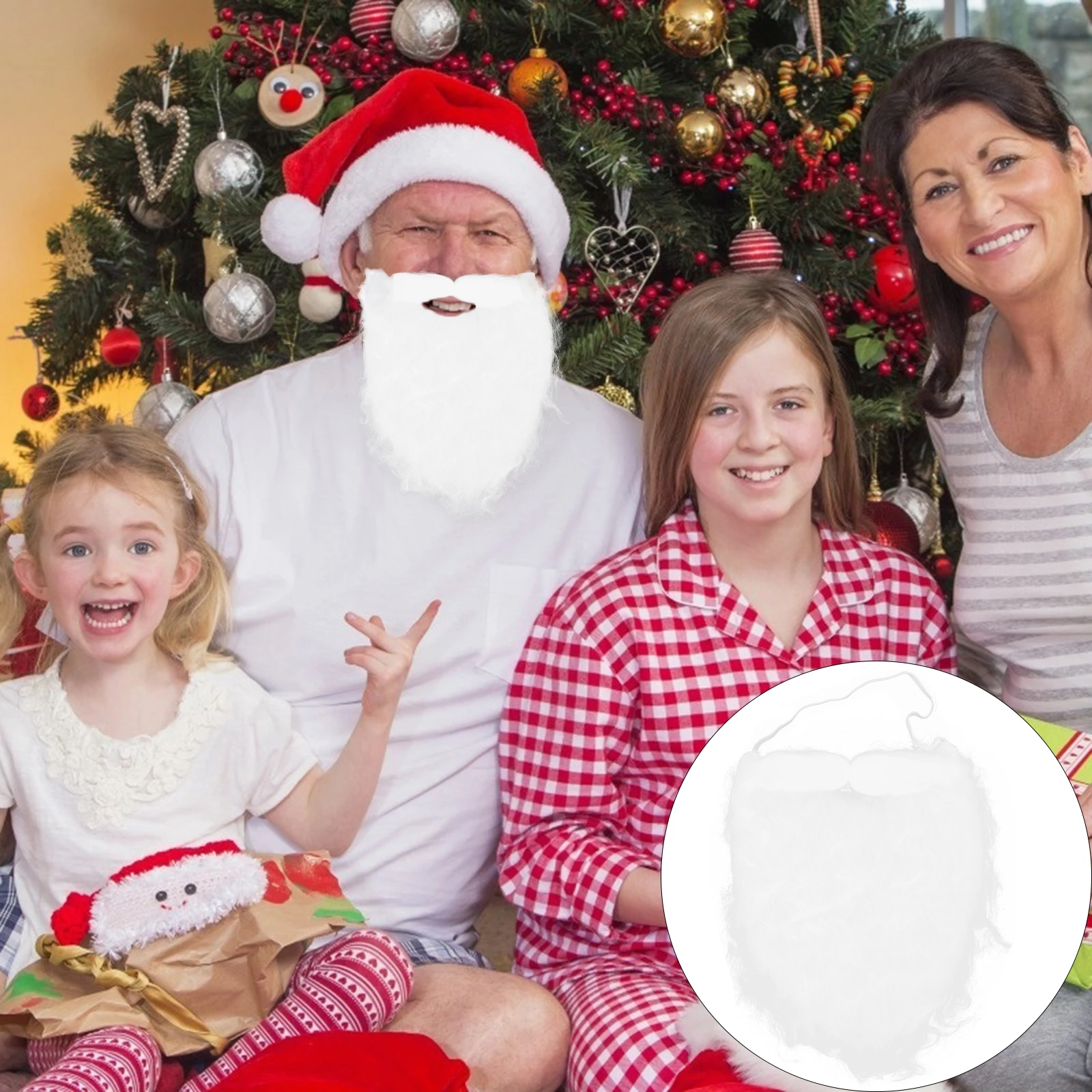 

10 Pcs Performance Props Beard Cosplay Santa Faux Party False Christmas Fake Male